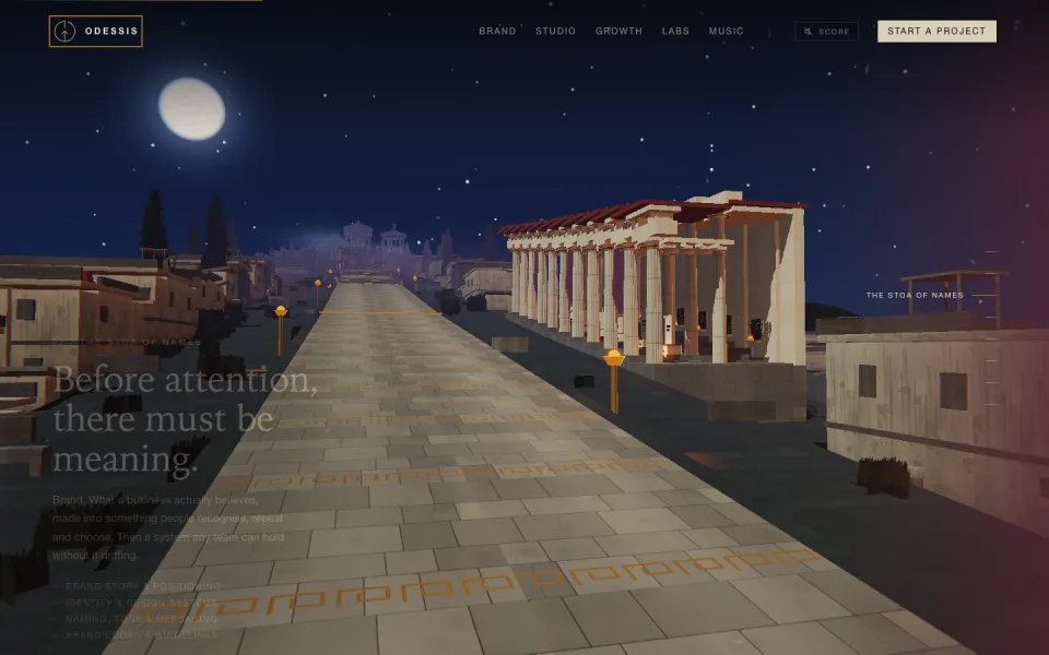 Odessis city scene at 25 percent progress