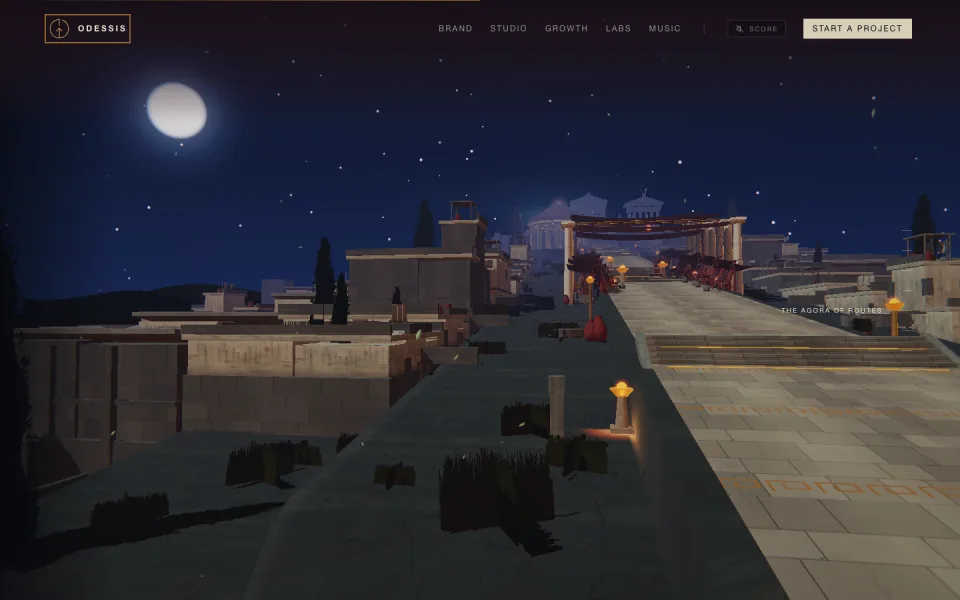 Odessis agora scene at 50 percent progress